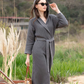 Women's Hooded Turkish Cotton Waffle Robe