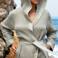 Women's Hooded Turkish Cotton Waffle Robe