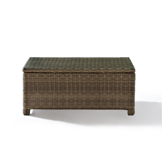 Bradenton Wicker Coffee Table in Weathered Brown