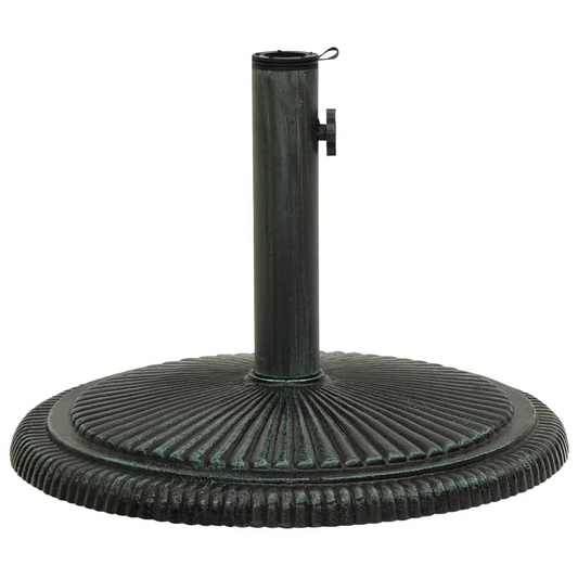 vidaXL Umbrella Base Green 17.7"x17.7"x11.8" Cast Iron