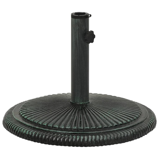 vidaXL Umbrella Base Green 17.7"x17.7"x11.8" Cast Iron