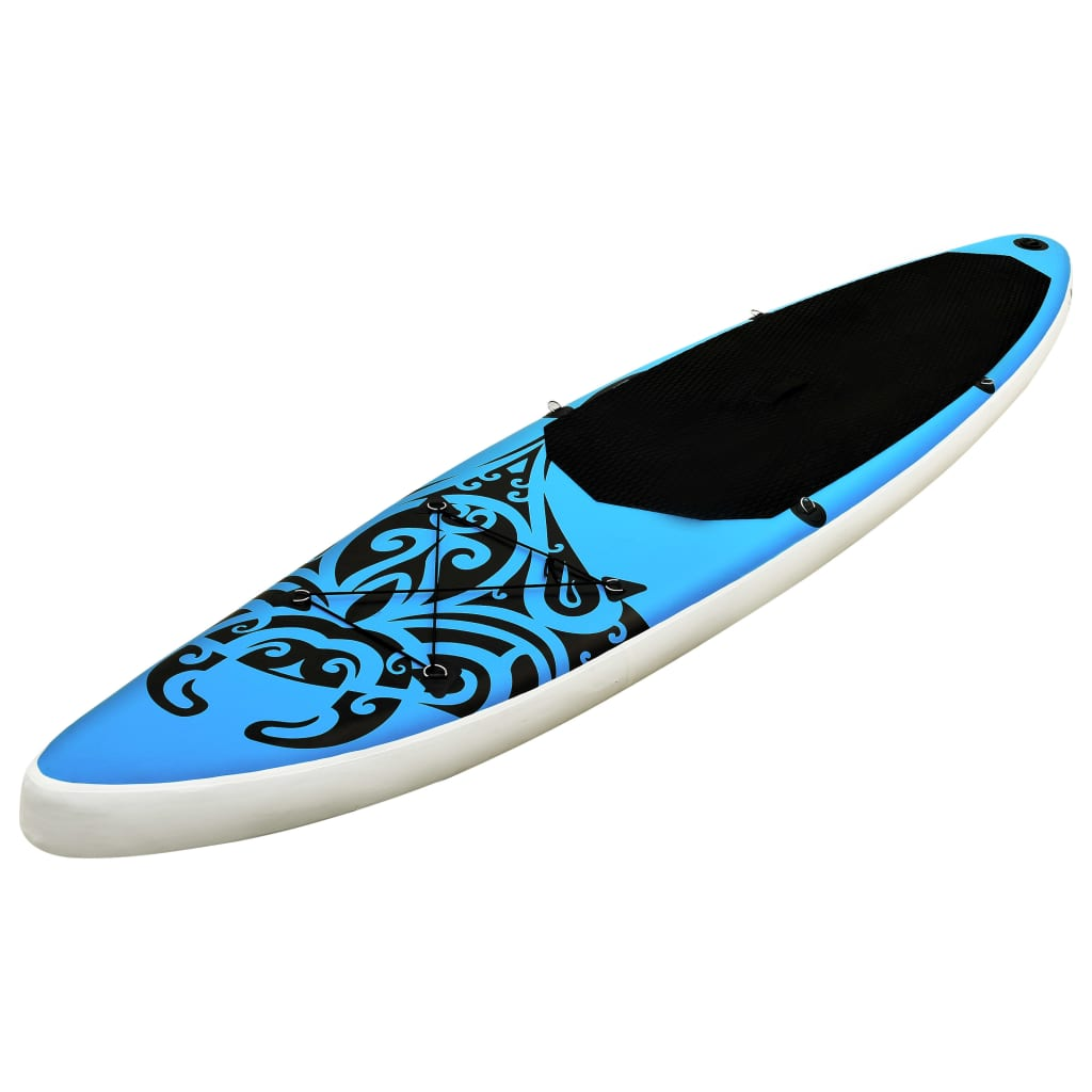 Blue and Black Stand Up Paddle Board Set