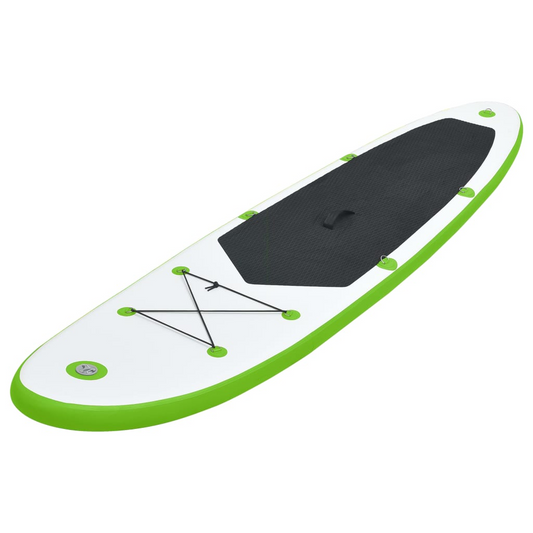 Green and White Stand Up Paddle Board Set