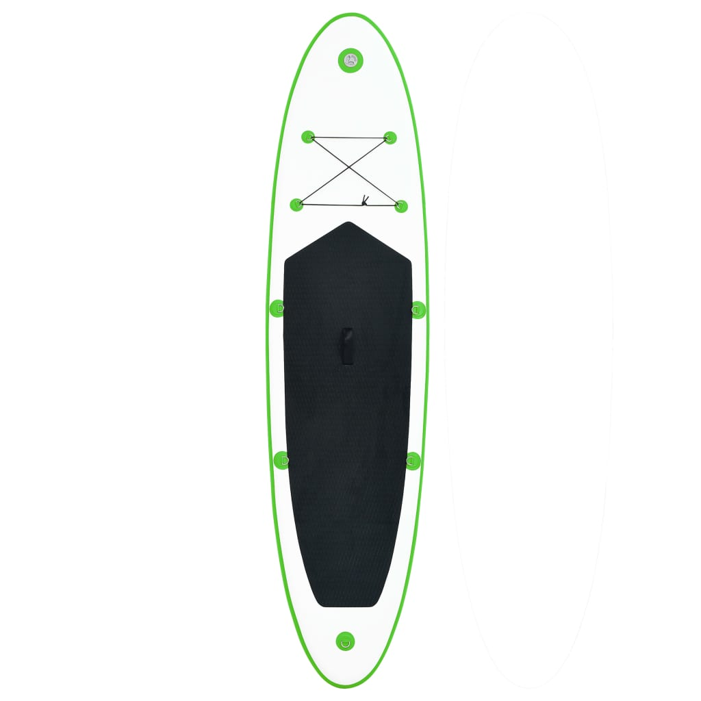 Green and White Stand Up Paddle Board Set