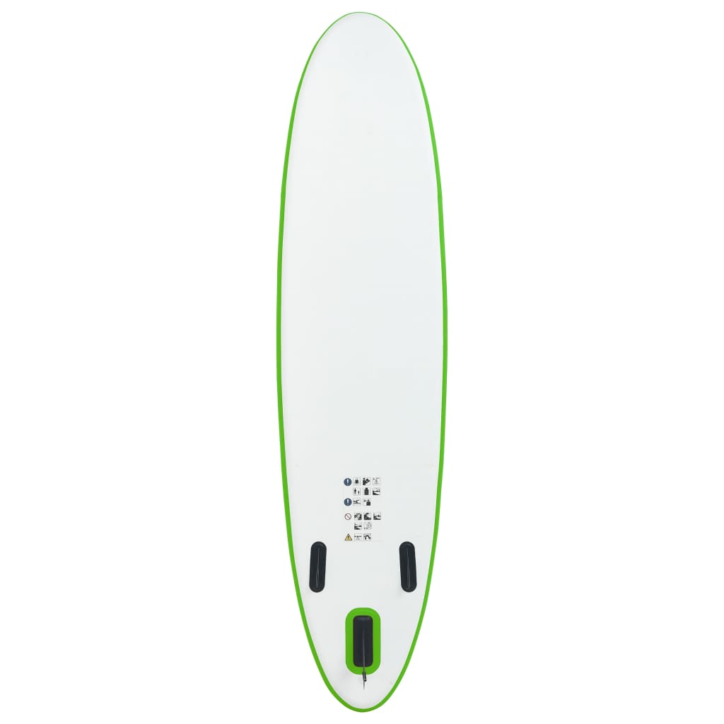 Green and White Stand Up Paddle Board Set