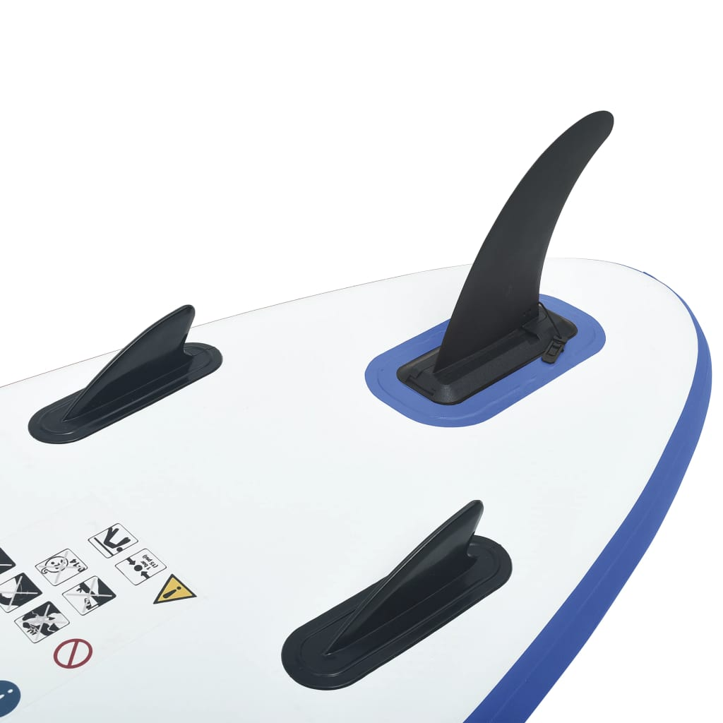 Blue and White Stand Up Paddle Board Set