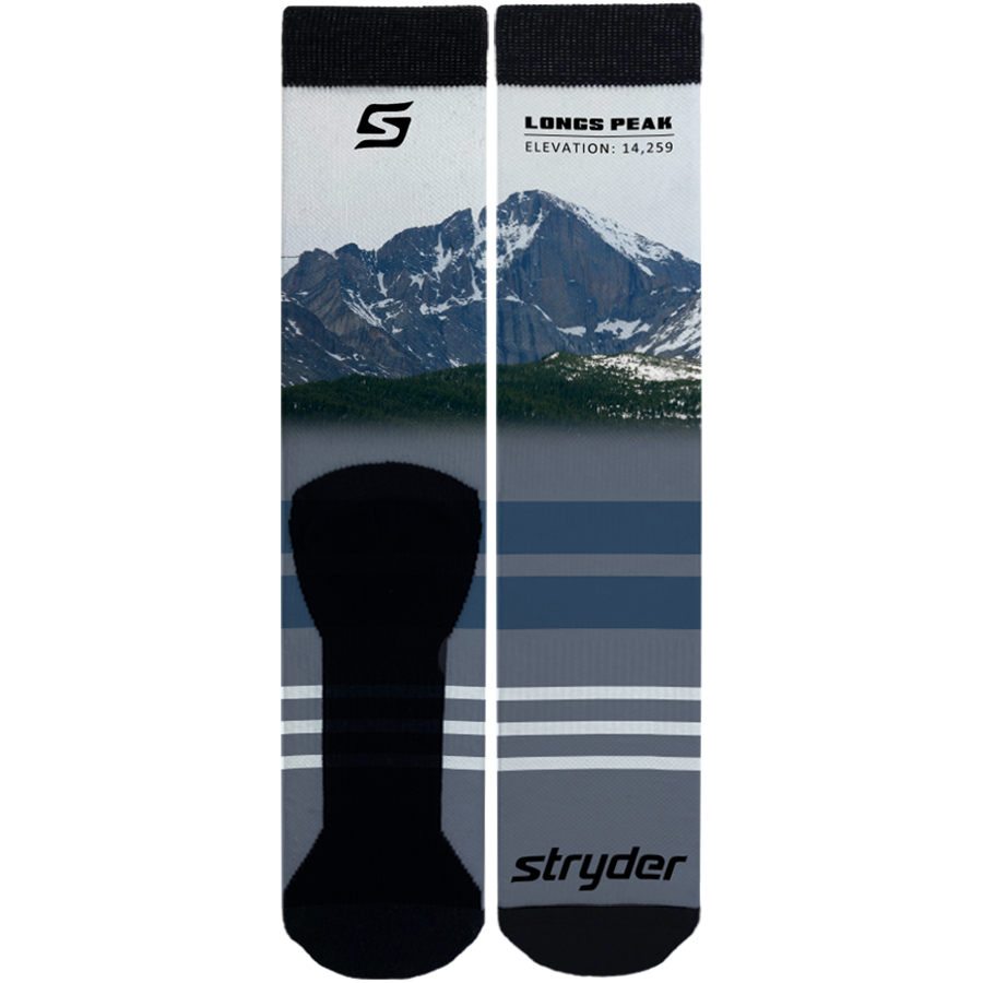 Longs Peak Blue Stripes Socks