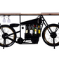 "17"" X 71"" X 35"" Black Motorcycle Wine Bar"