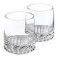 "Mouth Blown European Crystal Whiskey Set 4 Pc Rocks Or Dof Set"