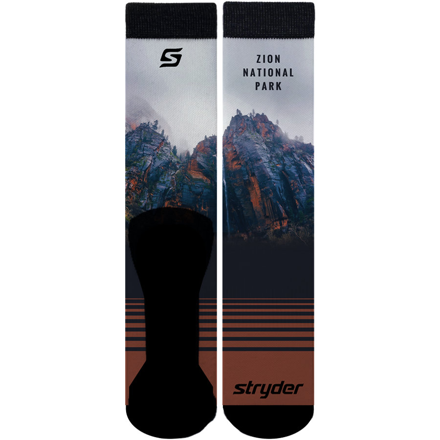 Zion Park Orange Stripe Socks