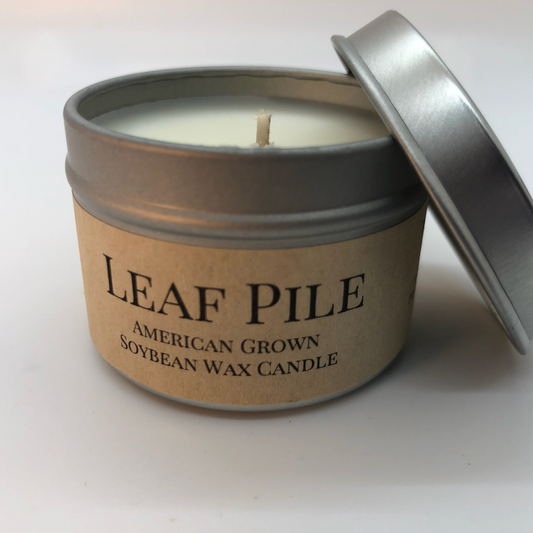 Leaf Pile Soy Wax Candle | 2 oz Travel Tin