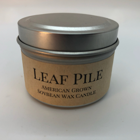 Leaf Pile Soy Wax Candle | 2 oz Travel Tin