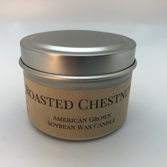 Roasted Chestnut Soy Wax Candle | 2 oz Travel Tin