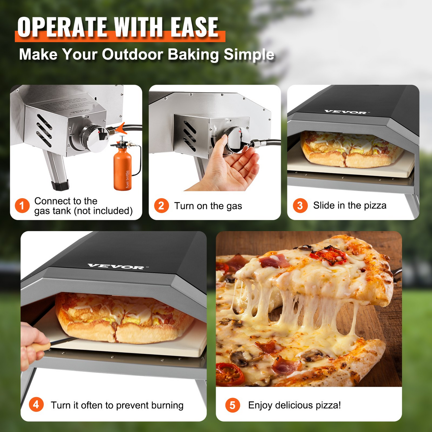 Portable Outdoor Pizza Oven 13 Inch