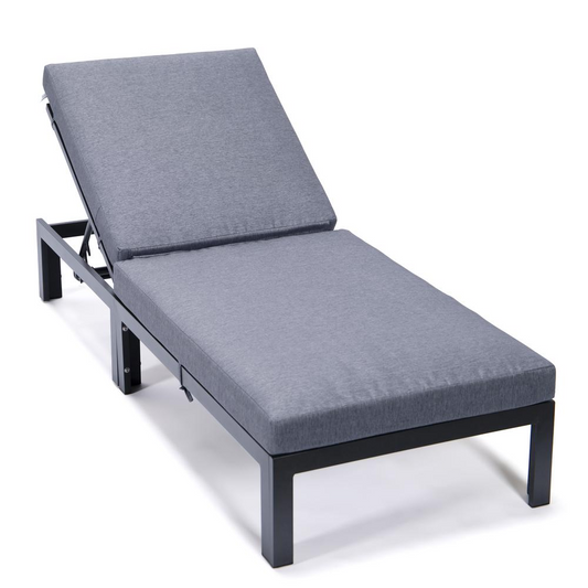 Chelsea Chaise Lounge Chair in Grey