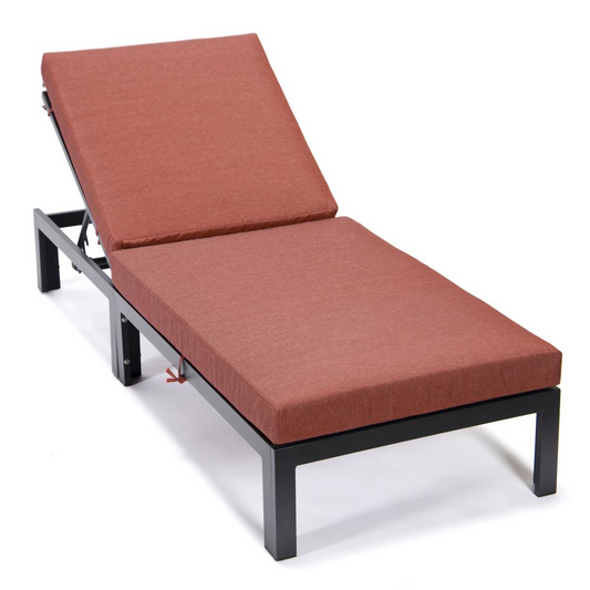 Chelsea Chaise Lounge Chair in Orange