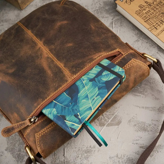 Elegant Leather Messenger Bag Women